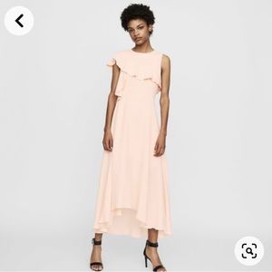 Maje long sleeveless asymmetric crepe dress size 1